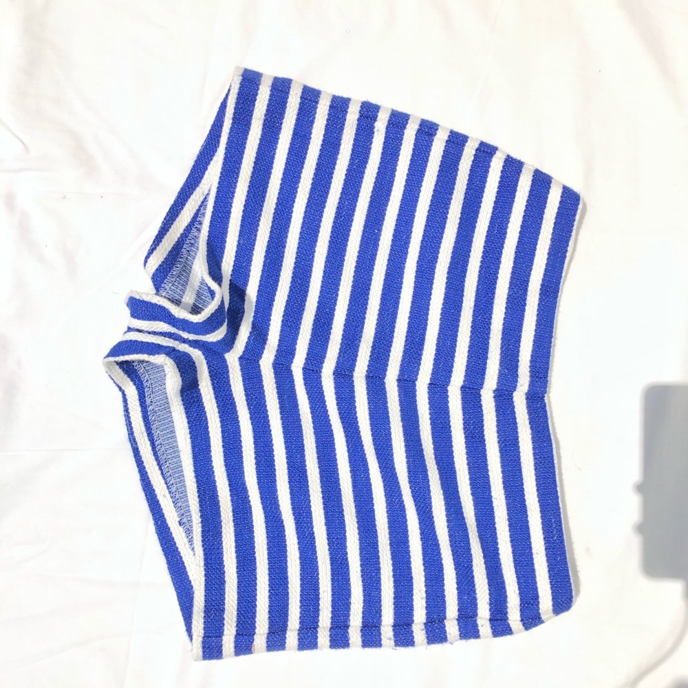 Navy blue Striped shorts